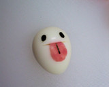 A picture of step 4 of Quail Egg Ghosts for Halloween.