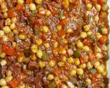 Foto del paso 5 de la receta: Pastel de zapallo con garbanzos y chorizo colorado