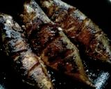 A picture of step 2 of Mackerel,Mushrooms& Papad.