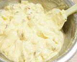 A picture of step 4 of Easy Pancake Mix Camembert and Banana Muffins.