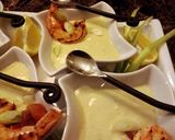 A picture of step 8 of Starter Avocado Soup with Spicy Grilled Shrimp.