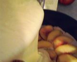 A picture of step 6 of nectarine sliced cake.