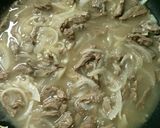 A picture of step 6 of Strogonoff vermicelli.