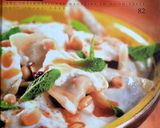 A picture of step 7 of Ravioli With Alfredo Sauce Top Spicy Butter And Toasted Almond Slice.