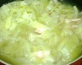 A picture of step 4 of Spring Cabbage and Bacon Miso Soup.