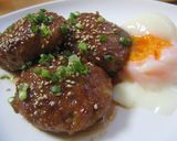 A picture of step 4 of Teriyaki Tsukune Patties With Soft Boiled Eggs.