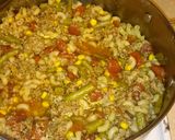 A picture of step 5 of Italian noodles n potatoes.