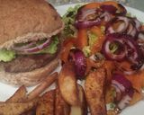 A picture of step 6 of Slimming world burgers.