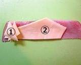A picture of step 4 of Easy Flower-Shapes! Ham and Cheese Rose Bento Box Fillers.