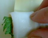 A picture of step 3 of Chikuwa, Shiso, and Cheese Rolls.