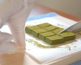 A picture of step 17 of No-Bake! Matcha Chocolate Cheesecake.