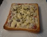 A picture of step 3 of Pickled Plum and Shirasu Cheese Toast - Tart and Delicious.