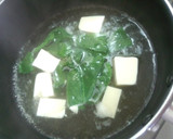 A picture of step 4 of A Simple Soup with Spinach and Tofu.
