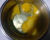 A picture of step 2 of Aanda parantha (egg parantha).