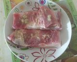 A picture of step 2 of Roasted Pork Belly. Crispy on the skin..