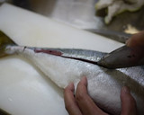 A picture of step 17 of Let's Prepare a Fish! How to Make Amberjack Sashimi.