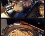 A picture of step 1 of AMIEs PASTA with Sausage & Spicy Tomatoe Sauce.