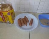 A picture of step 2 of Sausage rolls.