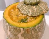 Hình bước làm 5 của món Soup bí đỏ nấu thịt băm