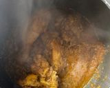 A picture of step 6 of Koli (Chicken) Saaru (runny curry)- Karnataka style.