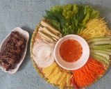 Hình bước làm 6 của món Gỏi bò cuốn rau