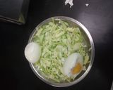 A picture of step 3 of Cabbage egg chat.