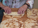 Crepes de espinacas y champiñones