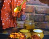 A picture of step 1 of Kache Aam Ka Aachar.