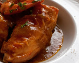 Foto del paso 14 de la receta: Mar y montaña de pollo, rape y gambas