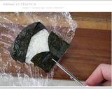 A picture of step 2 of Hina Doll Rice Balls for Hinamatsuri.