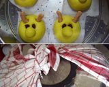 A picture of step 14 of Merry Christmas! Red Nosed Reindeer Steamed Meat Buns.