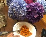 Foto del paso 8 de la receta: Garbanzos con pisto, patata y gambón rojo
