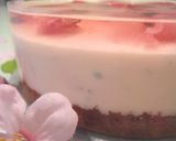 A picture of step 16 of Cherry Blossom Mousse Cake.