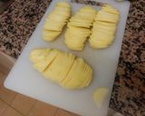 A picture of step 1 of Spanish potato omelet.