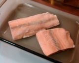 A picture of step 1 of Mo's salmon.