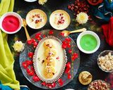 A picture of step 4 of Holi Special Kesariya Rasmalai.