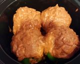 A picture of step 5 of Venison stuffed fiesta peppers.