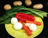 Foto del paso 1 de la receta: Guiso de patatas con jamoncitos de pollo y acelga