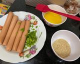 Hình bước làm 4 của món Bánh mì hoa xúc xích