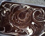 A picture of step 5 of Cream cheese swirl brownies.