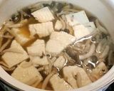 A picture of step 4 of Kyoto-style Japanese-style Tofu and Shimeji Mushroom with Ankake Sauce.