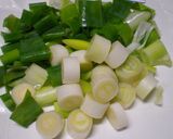 A picture of step 1 of An Entire Japanese Leek with Eggs.