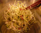 A picture of step 4 of Pork Wraps with Umeboshi and Cabbage.