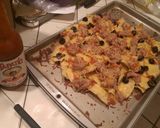 A picture of step 5 of Smoked Shredded Pork Shoulder Macho Nachos.