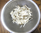 A picture of step 1 of Sweet and Salty Simmered Beef and Burdock Root.