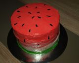Φωτογραφία βήματος 5 της συνταγής Τούρτα "watermelon like", με τεχνική ντεγκραντέ