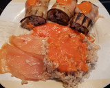Foto del paso 1 de la receta: Rollitos de berenjena o calabacín rellenos de arroz y salmón