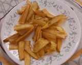 A picture of step 3 of Raw banana French fries.