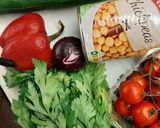 Mediterrán csicseriborsó saláta recept fázis 1 fotója