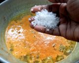 A picture of step 10 of Pavakkai /bitter gourd pitlai.